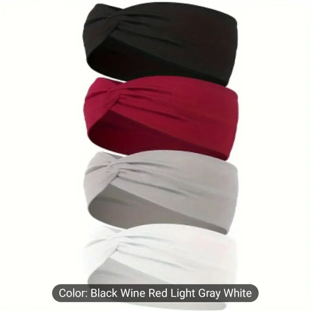 3 headbands w stretch knot nonslip wrap